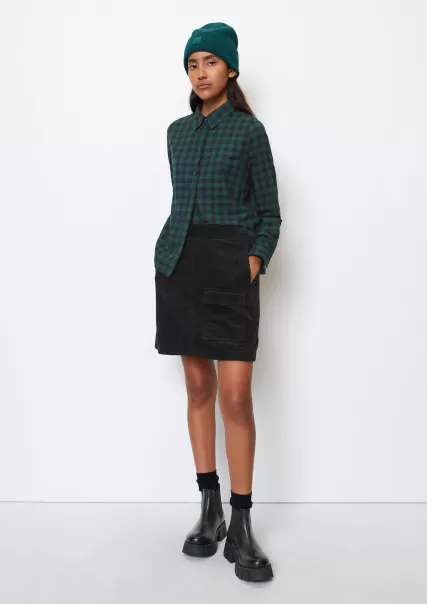 Mujer Faldas Minifalda De Pana De Algodón Ecológico Marc O'polo Black Calidad
